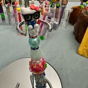 Cute Character Beaded Pen with Glasses